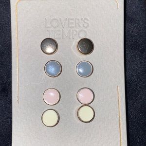 Set of 4 dot earrings